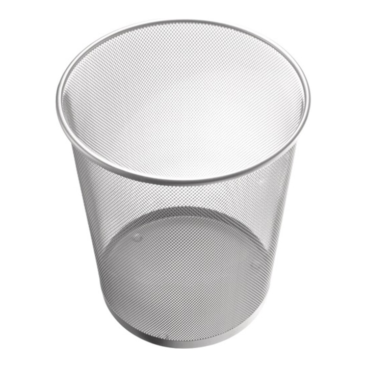 Papierkorb 23l H350xØ295mm m.Lochdekor STA silber HELIT