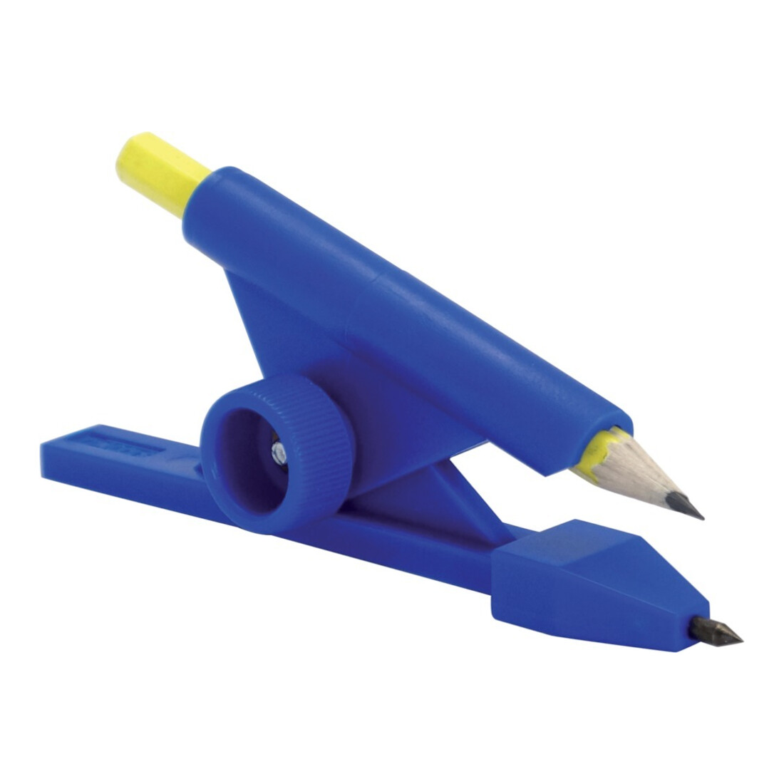 Parallelanreisser blau mit Zirkelspitze