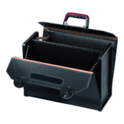 Paratleder Werkzeugtasche Rindleder ABS, schwarz, 420x185x315mm