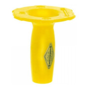 Pare-mains p. burins L. 120 mm plastique p. burin plats et ovales et à 8 pans PE