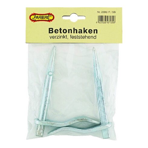 PARIERE Crochet béton zingué pivotant 150 mm 2 pièces/sachet