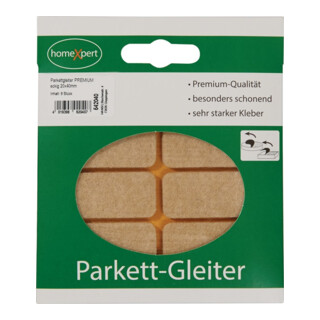 Parkettgleiter Premium 20 x 40mm Filz natur eck.selbstkl.