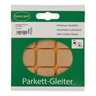 Parkettgleiter Premium 25 x 25mm Filz natur eck.selbstkl.