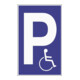 Parkplatzbeschilderung Parken f.Behinderte L250xB400mm Ku.blau/weiß-1
