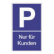 Parkplatzbeschilderung Parken f.Kunden L250xB400mm Ku.blau/weiß-1