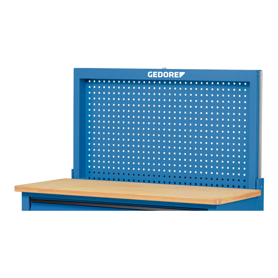 Paroi arrière Gedore vide, peut être fixée à l'établi 1504 XL et 1506 XL, dimensions : H 640 x L 1190 x P 70 mm