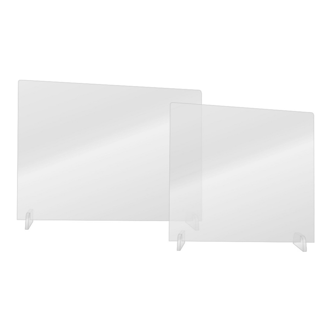 Paroi de protection hygiénique Eichner "Office" pour tables de bureau et postes de travail, petite taille