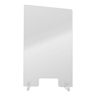 Paroi de protection hygiénique Eichner pour comptoirs et bars, avec passe-plat, petit modèle