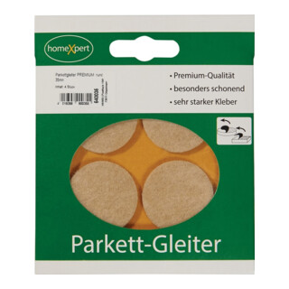 Parkettgleiter Premium 35 mm feutre naturel auto-adhésif rond