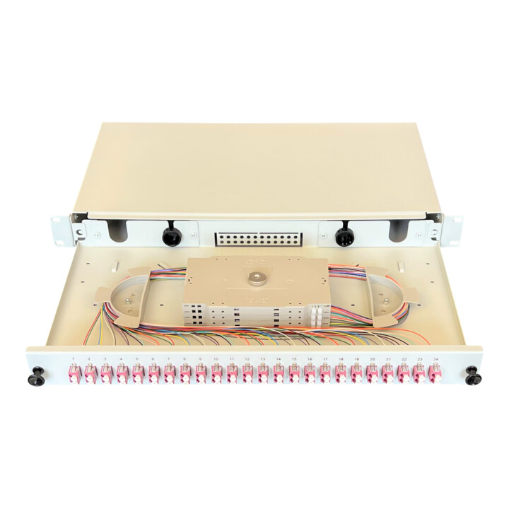 Paschke Boîte de raccordement 19" 24x LCd OM4 rose extensible