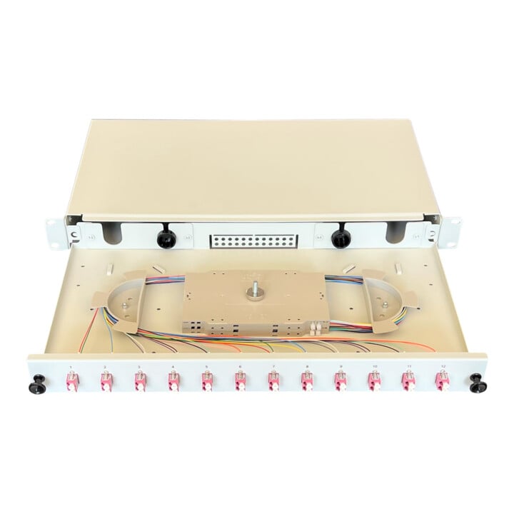 Paschke Spleissbox ausziehbar 19" 12x LCd OM4 PINK