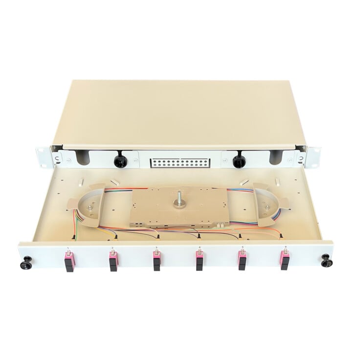 Paschke Spleissbox ausziehbar 19" 6x SCd OM4 PINK 443705VI-06SA