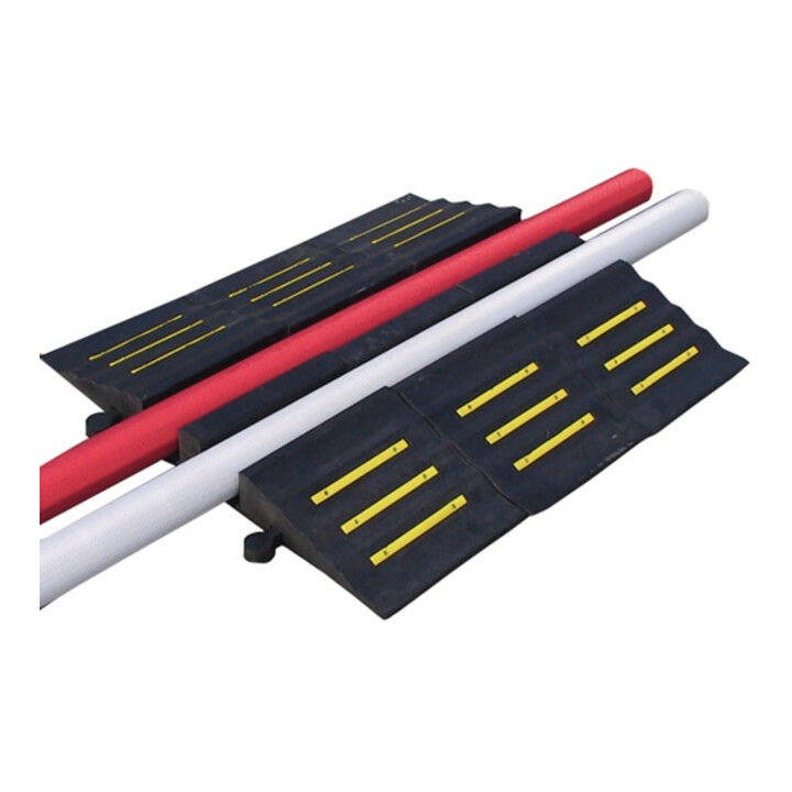 Passerelle à tuyau en caoutchouc L830xl320xH102mm jusqu'à 90 mm p. 2 tuyaux