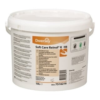 Pâte nettoyante p. mains Soft Care REINOL K 10 l exempt de composants agressifs
