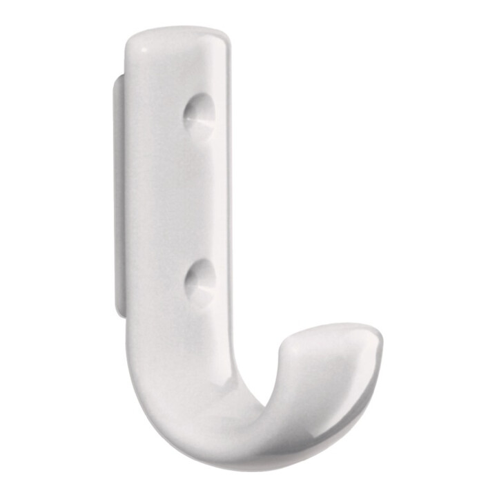 Patère HEWI 477.90.060 simple A.48mm PA blanc pur 99 H.75mm