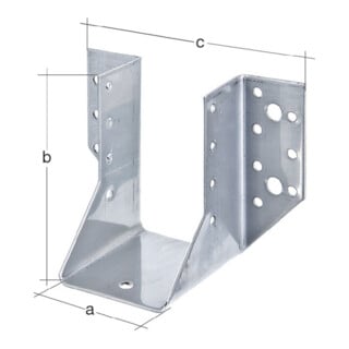 Patin de poutre ETA-09/0021 160x200x240mm acier sendzimir brut galvanisé type A GAH
