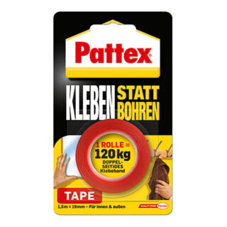 Pattex Bande adhésive 1,5 m Kleben statt Bohren