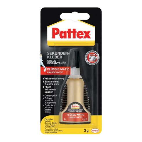 Pattex Colle cyanoacrylate Matic liquide 3g