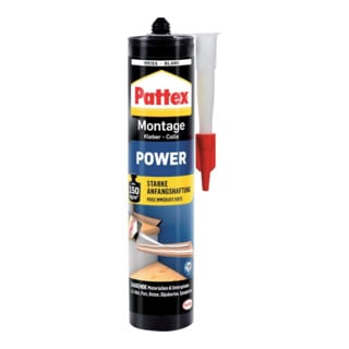 PATTEX Colle de montage Mont. Power blanche 370 g cartouche