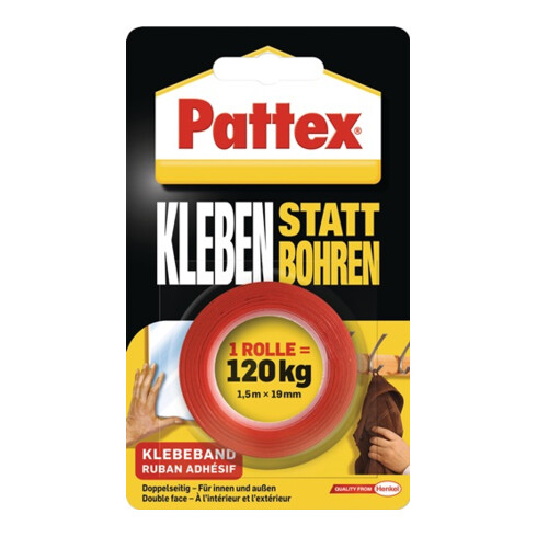 Pattex Kleben statt Bohren Klebeband 1,5m