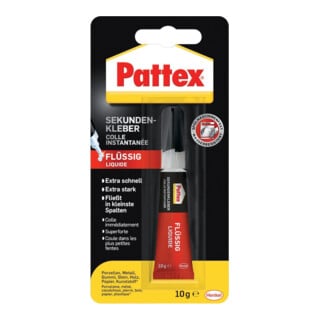 Pattex Sekundenkleber Blitz PSK3C 10g f.Ku./Porzellan f.Holz/Leder