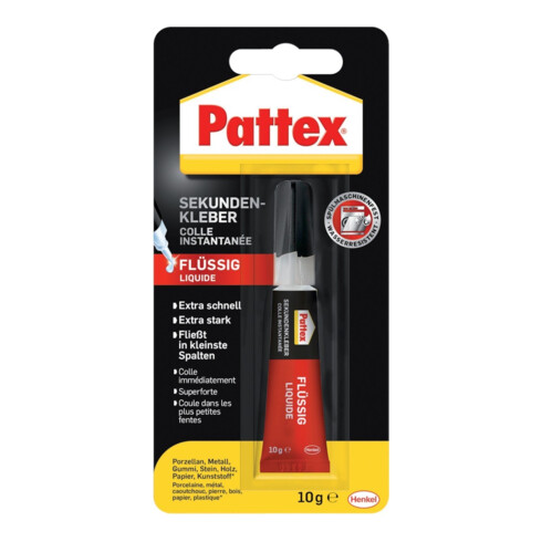 Pattex Sekundenkleber Blitz PSK3C 10g f.Ku./Porzellan f.Holz/Leder
