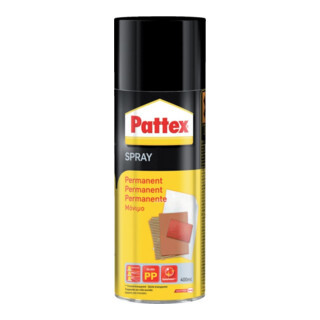 PATTEX Spray adhésif Powerspray permanent transparent / beige clair 400 ml