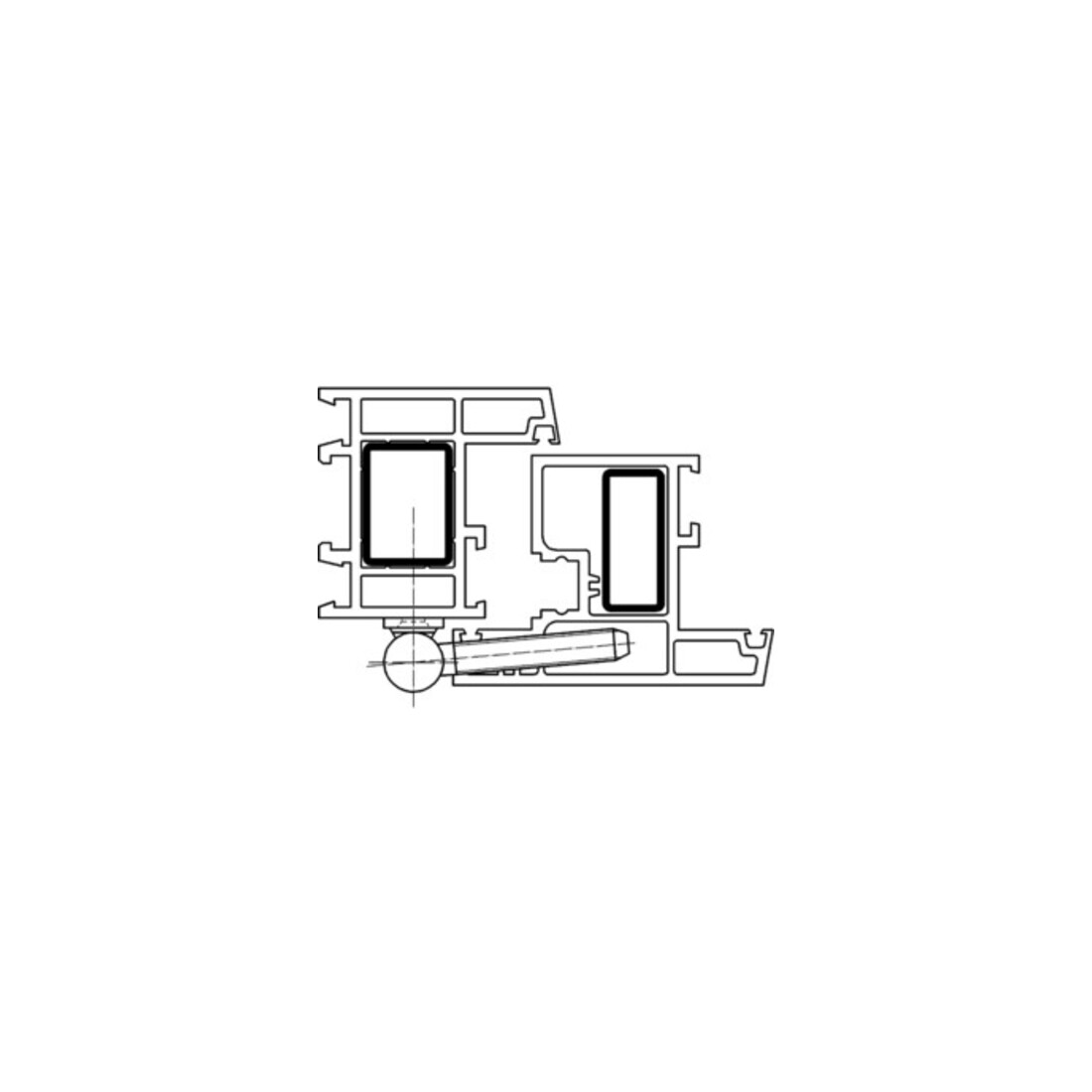 Paumelle K 3172 WF STA Topzink 2 pièces longueur de nœud 57mm