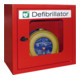 Pavoy Defibrillatorschrank mit akustischem Alarm zur Wandbefestigung, Korpus / Front Feuerrot-1
