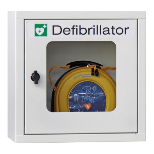 Pavoy Defibrillatorschrank mit akustischem Alarm zur Wandbefestigung, Korpus / Front Reinweiß