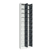 Pavoy Kleinfachschrank, 1950x460x200 mm, 20 Fächer, RAL 7035/7016-3