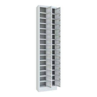 Pavoy Kleinfachschrank, 1950x460x200 mm, RAL 30 Fächer, RAL 7035