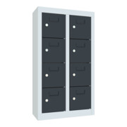 Pavoy Kleinfachschrank, 815x460x200 mm, 8 Fächer, RAL 7035/7016