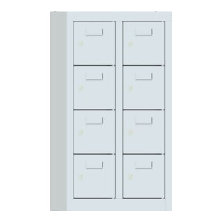 Pavoy Kleinfachschrank, 815x460x200 mm, 8 Fächer, RAL 7035