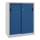 Pavoy Schiebetürenschrank, 1200x1000x400 mm, 2 Böden gepulvert, RAL 7035/5010