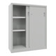 Pavoy Schiebetürenschrank, 1200x1000x400 mm, 2 Böden gepulvert, RAL 7035