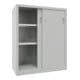 Pavoy Schiebetürenschrank, 1200x1000x500 mm, 2 Böden gepulvert, RAL 7035