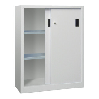 Pavoy Schiebetürenschrank, 1200x1000x500 mm, 2 Böden verzinkt, RAL 7035