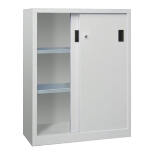Pavoy Schiebetürenschrank, 1200x1000x600 mm, 2 Böden verzinkt, RAL 7035