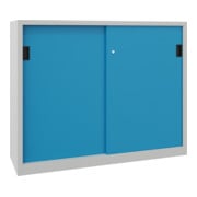 Pavoy Schiebetürenschrank, 1200x1500x400 mm, 4 Böden gepulvert, RAL 7035/5012