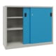 Pavoy Schiebetürenschrank, 1200x1500x400 mm, 4 Böden gepulvert, RAL 7035/5012