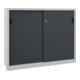 Pavoy Schiebetürenschrank, 1200x1500x400 mm, 4 Böden gepulvert, RAL 7035/7016