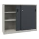 Pavoy Schiebetürenschrank, 1200x1500x400 mm, 4 Böden gepulvert, RAL 7035/7016