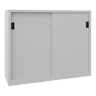 Pavoy Schiebetürenschrank, 1200x1500x400 mm, 4 Böden gepulvert, RAL 7035