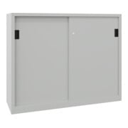Pavoy Schiebetürenschrank, 1200x1500x400 mm, 4 Böden gepulvert, RAL 7035
