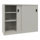 Pavoy Schiebetürenschrank, 1200x1500x400 mm, 4 Böden gepulvert, RAL 7035