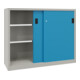 Pavoy Schiebetürenschrank, 1200x1500x400 mm, 4 Böden verzinkt, RAL 7035/5012