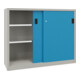 Pavoy Schiebetürenschrank, 1200x1500x600 mm, 4 Böden verzinkt, RAL 7035/5012