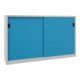Pavoy Schiebetürenschrank, 1200x2000x400 mm, 4 Böden gepulvert, RAL 7035/5012