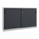 Pavoy Schiebetürenschrank, 1200x2000x400 mm, 4 Böden gepulvert, RAL 7035/7016